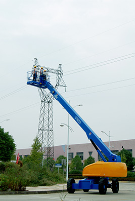 The Hydraulic Motor Straight Arm Aerial Work Platform