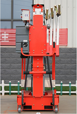 Single mast aluminum alloy lifting platform