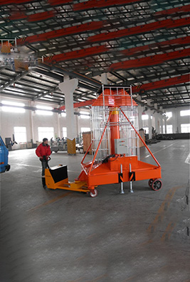 Double Ladder Anti-rotation Sleeve Cylinder-type Lifting Platform