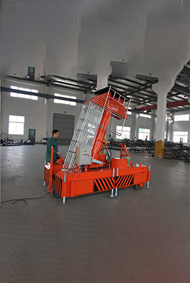 Double Ladder Tilting Sleeve Cylinder Aerial Work Platform