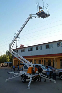 Trailer Folding Boom Aerial Working Platform