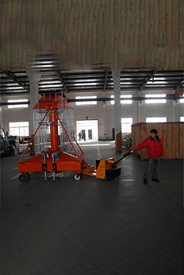 Double Ladder Anti-rotation Sleeve Cylinder-type Lifting Platform